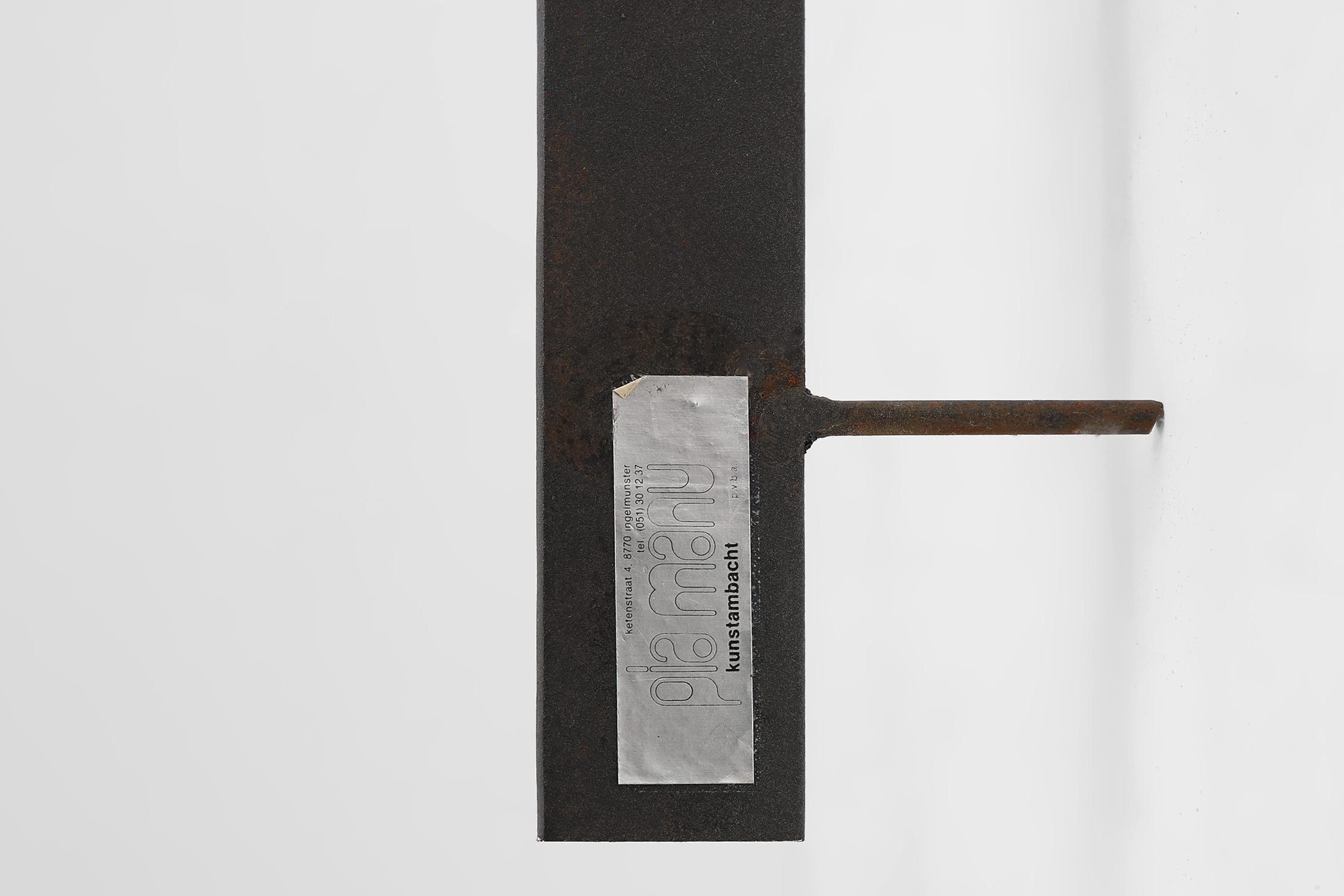 Brutalist Welded-Iron Crucifix Wall Sculpture by Pia Manu, Mid-20th Centurythumbnail